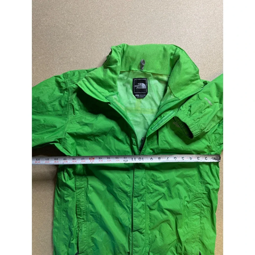 The North Face Hyvent‎ Jacket Men's Full Zip Hooded Green Rain Windbreaker Coat